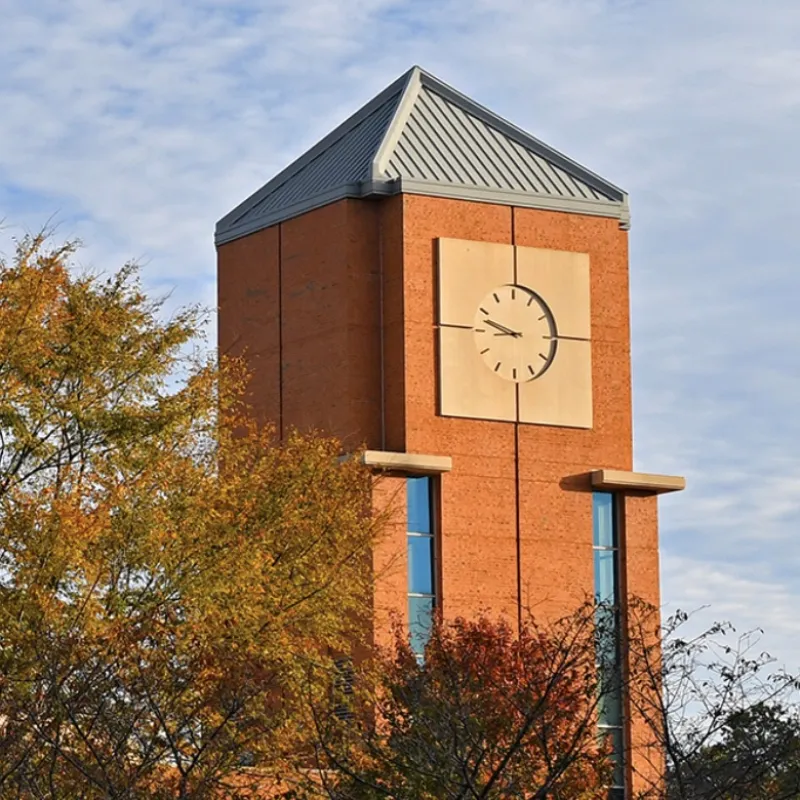 The SAC Clock tower in the sun