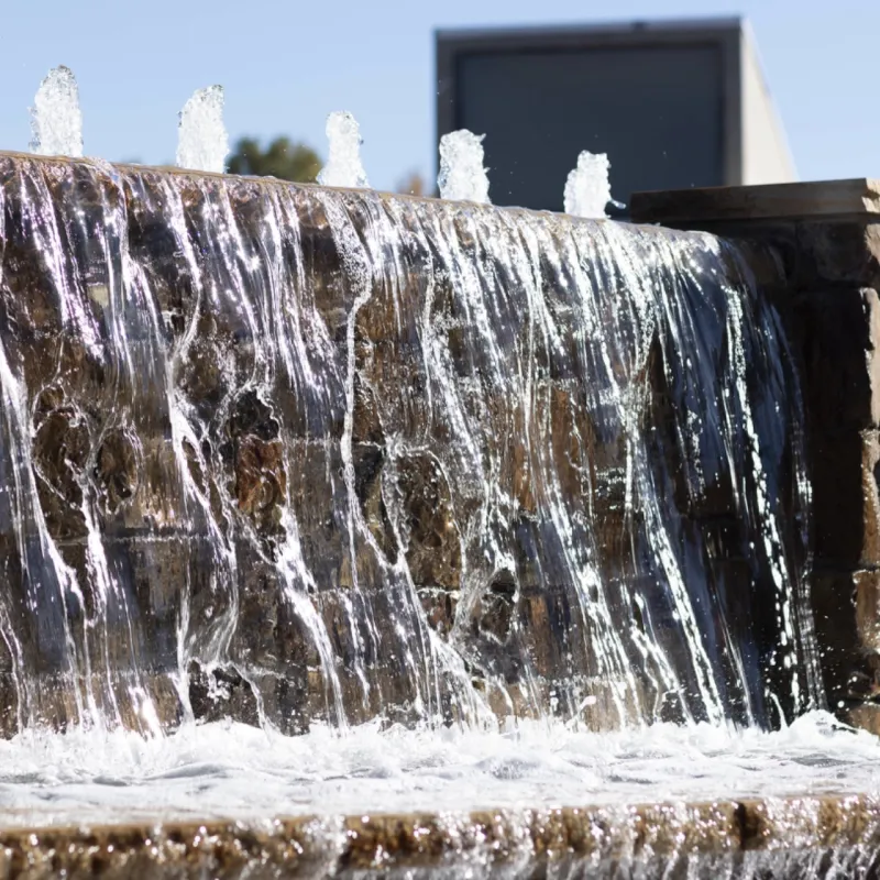 Water fountain on campus