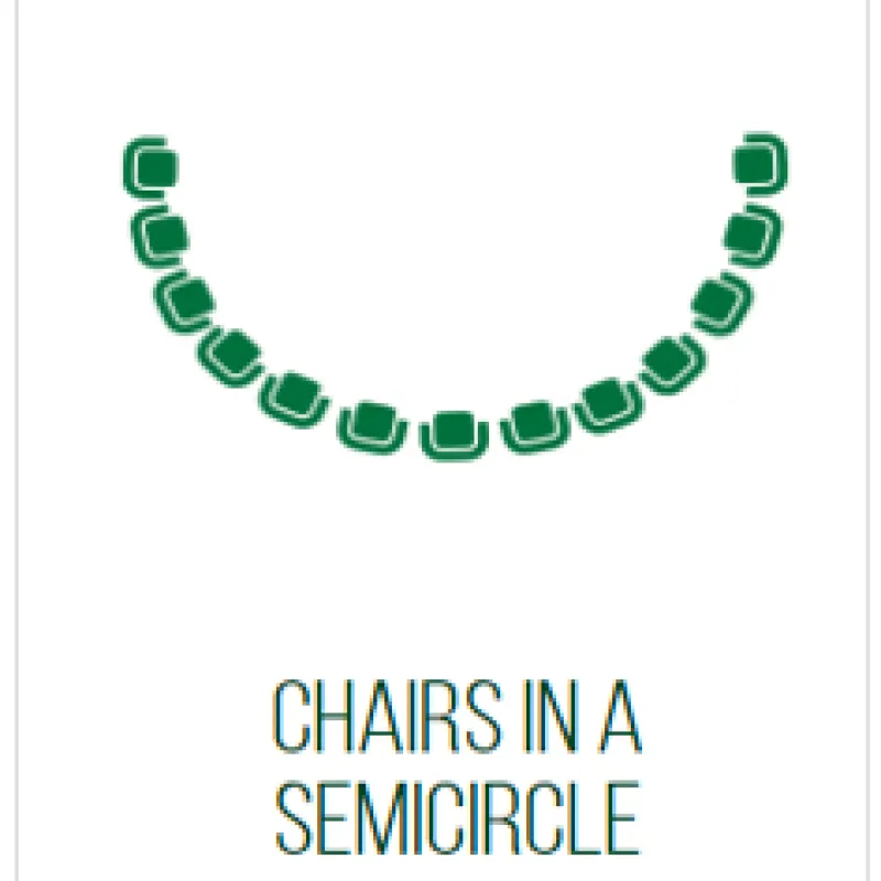 Chairs in a semicircle