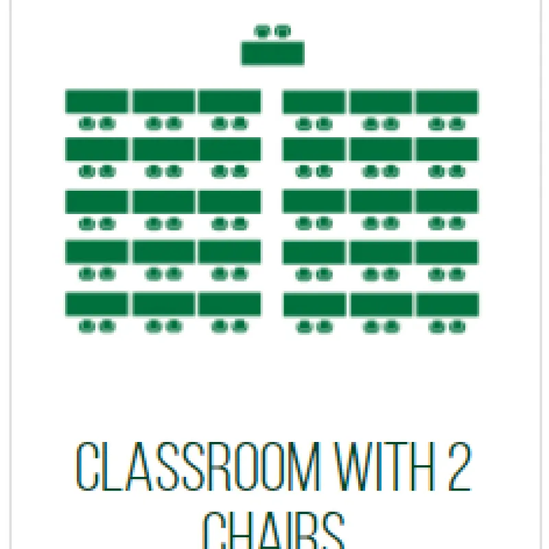 Classroom with 2 chairs