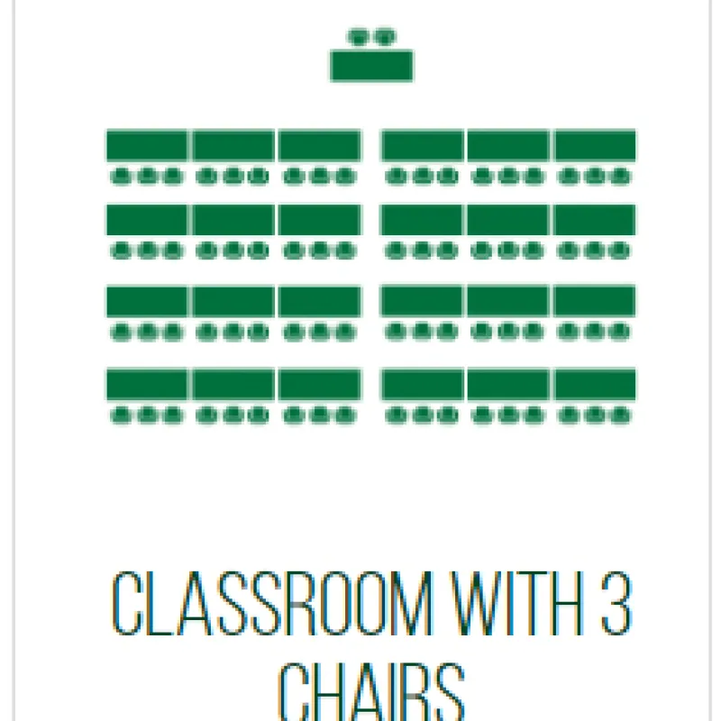 Classroom with 3 chairs